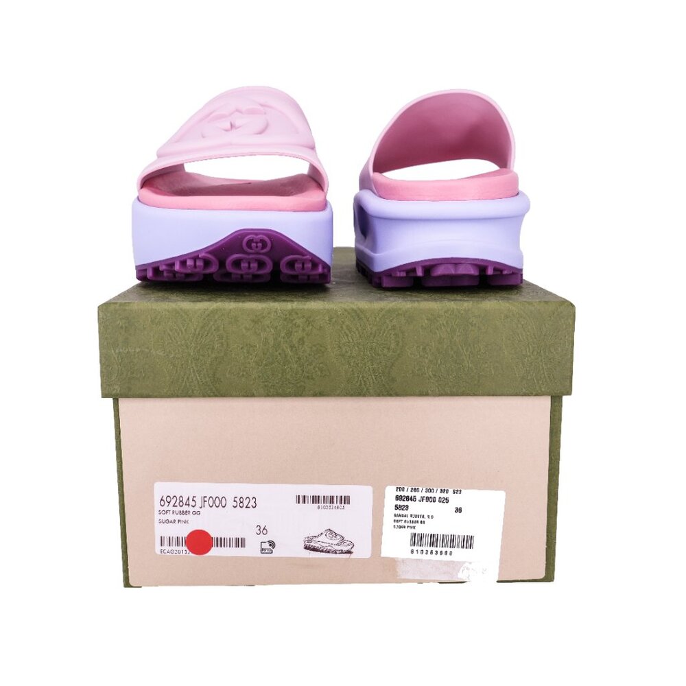 Gucci Interlocking G Rubber Slide Sandals - Picture 5 of 6